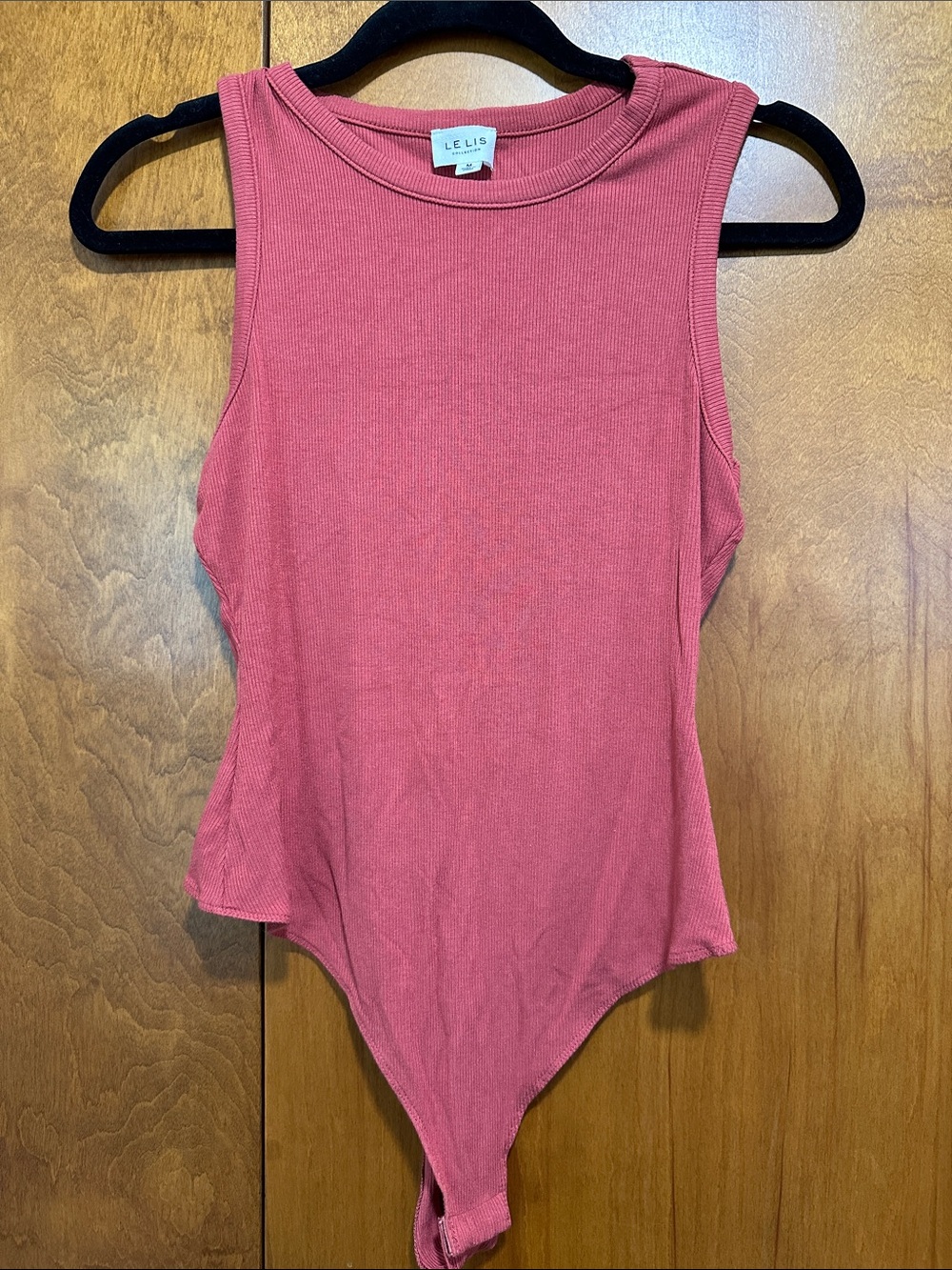Le Lis Rose Ribbed Sleeveless Bodysuit